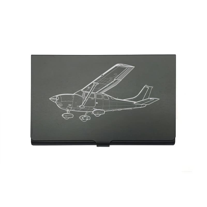 Cessna 206 Aircraft card Holder digital engraving mockup / engraving preview