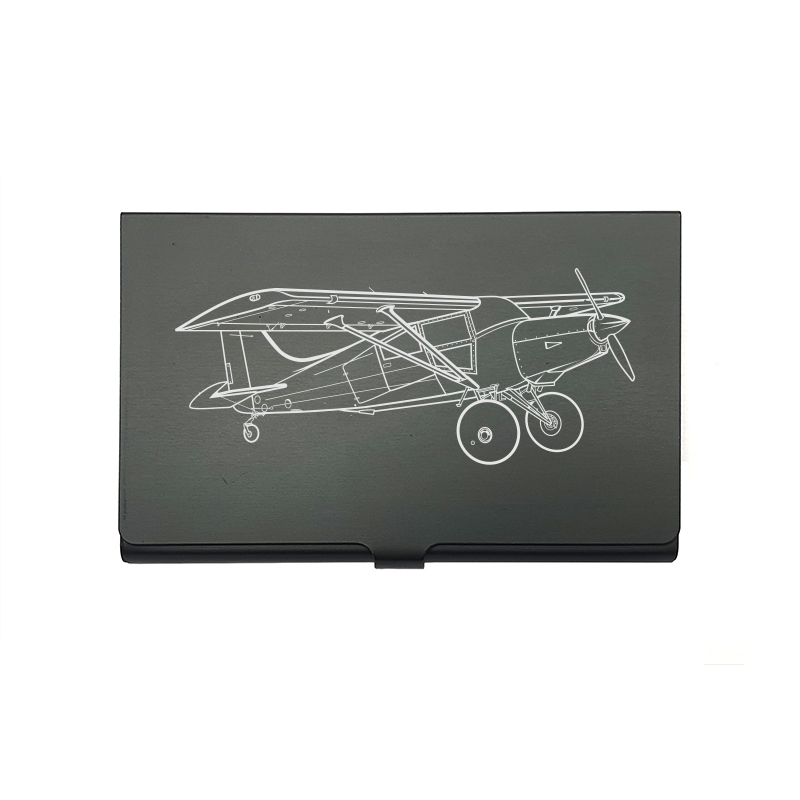 Maule STOL Aircraft card Holder digital engraving mockup / engraving preview