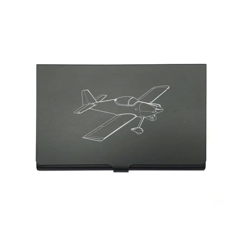Vans RV 6 Aircraft card Holder digital engraving mockup / engraving preview