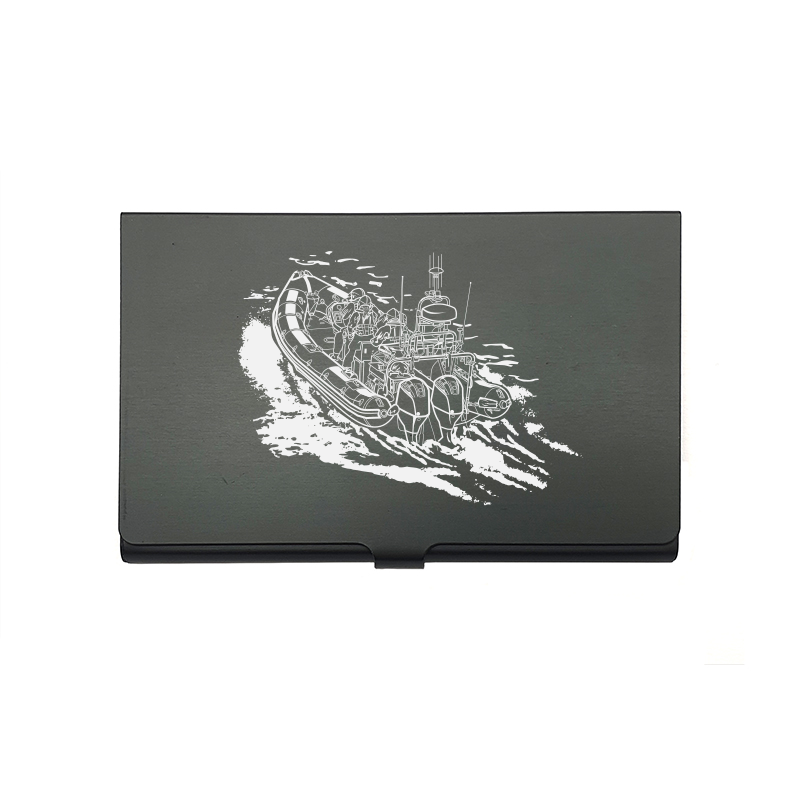 inshore Lifeboat card Holder digital engraving mockup / engraving preview