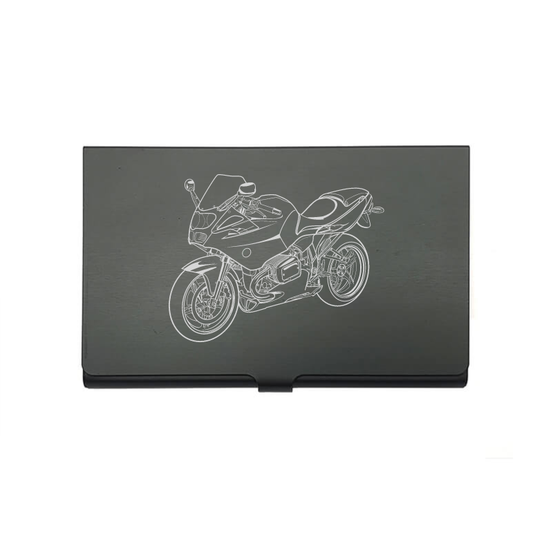 BM R1100 motorcycle card Holder digital engraving mockup / engraving preview