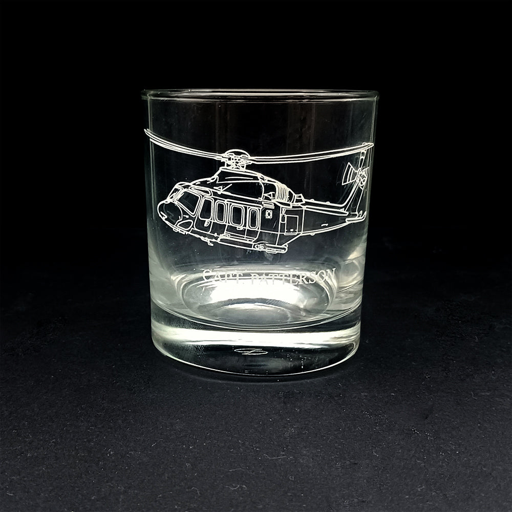 AgustaWestland AW139 Helicopter engraved on a classic everyday tumbler glass