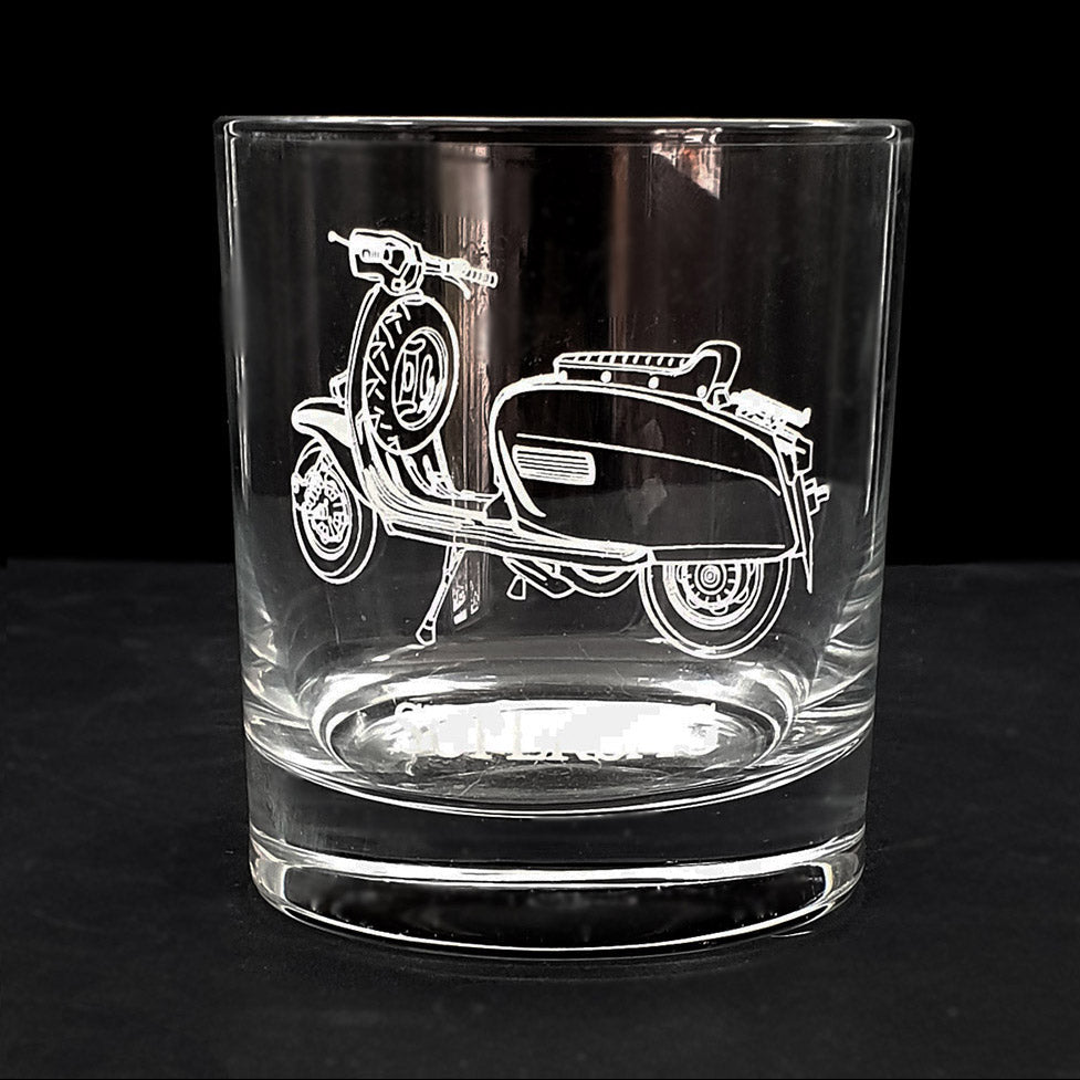 Lamb scooter artwork engraved on a classic everyday tumbler