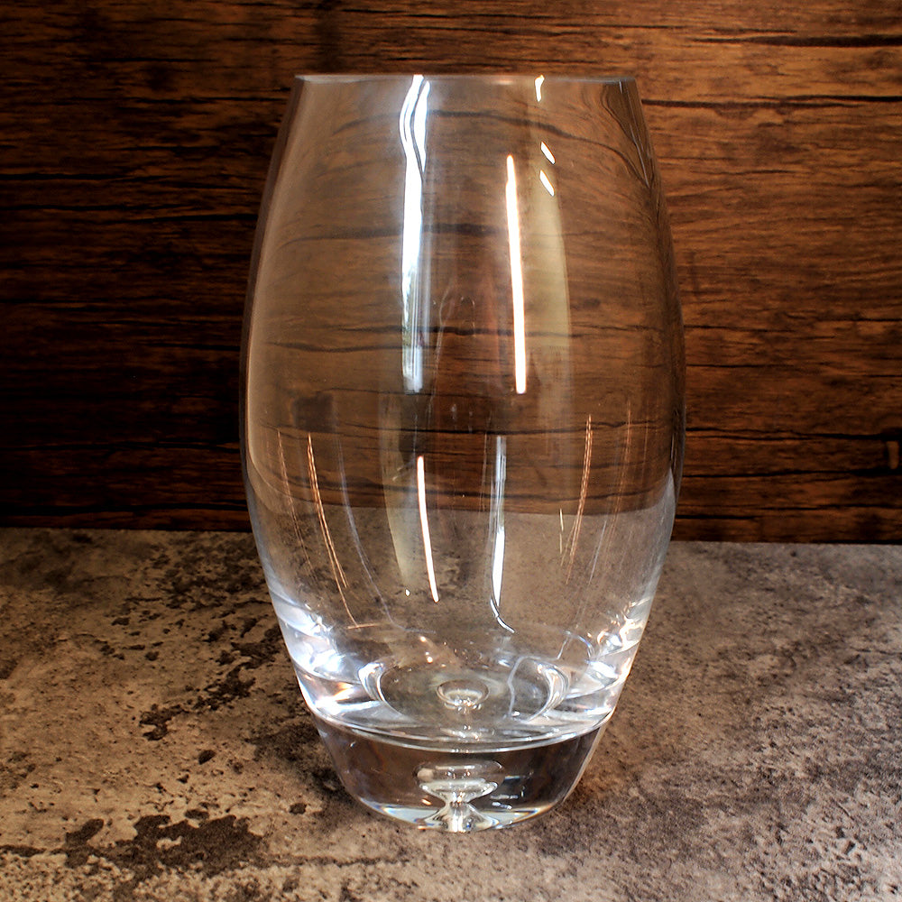 Bubble Base Hand Crafted Barrel Vase