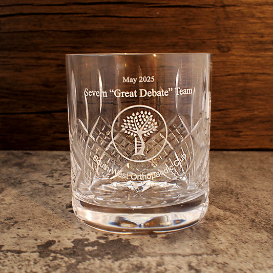 Engraved Worcester Cut Glass Whisky Tumbler | Giftware Engraved