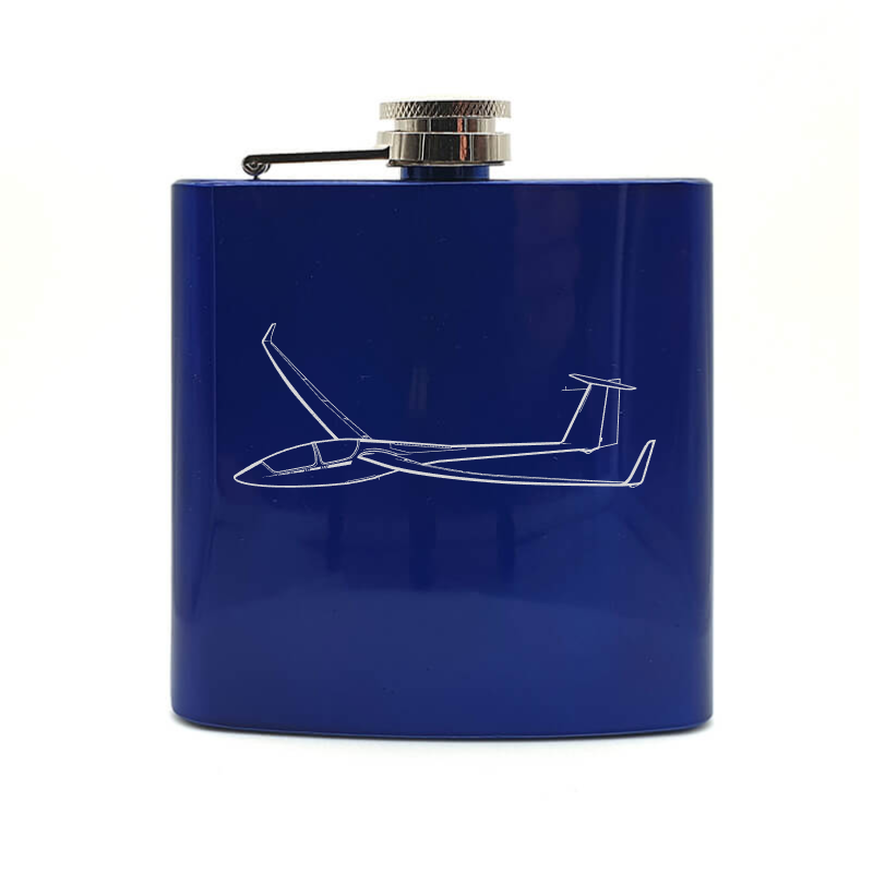 ASH25 glider hip flask – digital engraving mockup / engraving preview