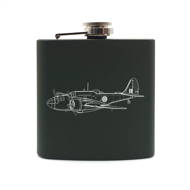 martin 187 baltimore aircraft hip flask – digital engraving mockup / engraving preview