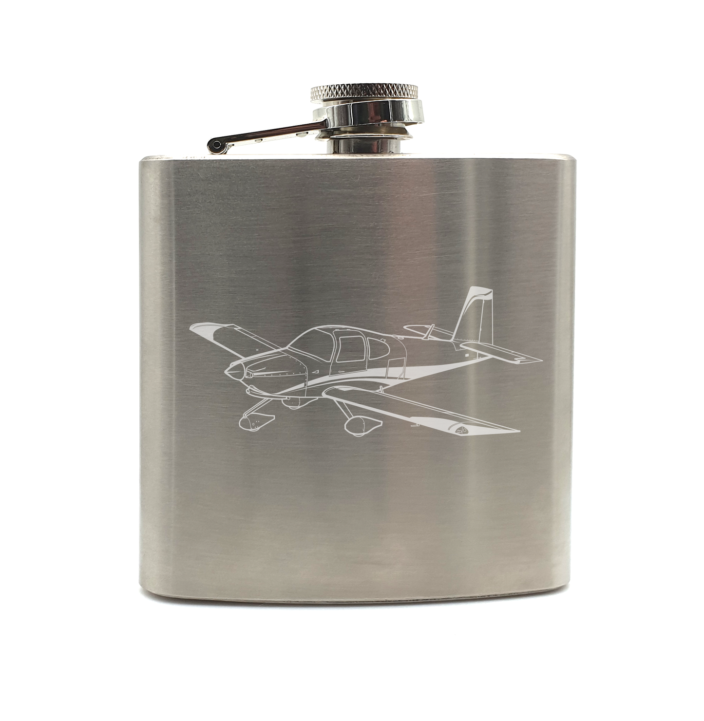 Vans rv10 aircraft hip flask – digital engraving mockup / engraving preview