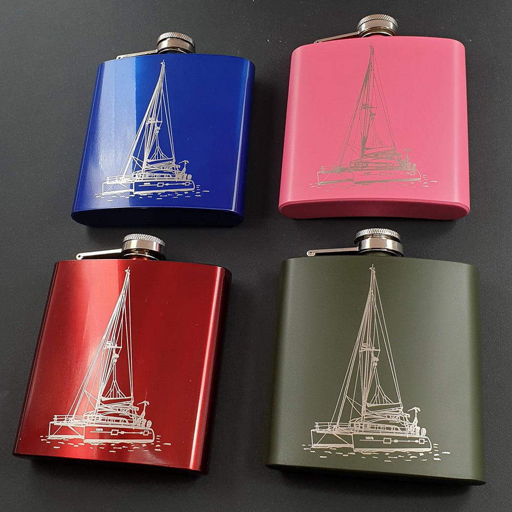 Personalised Green 6oz Hip Flask | Giftware Engraved