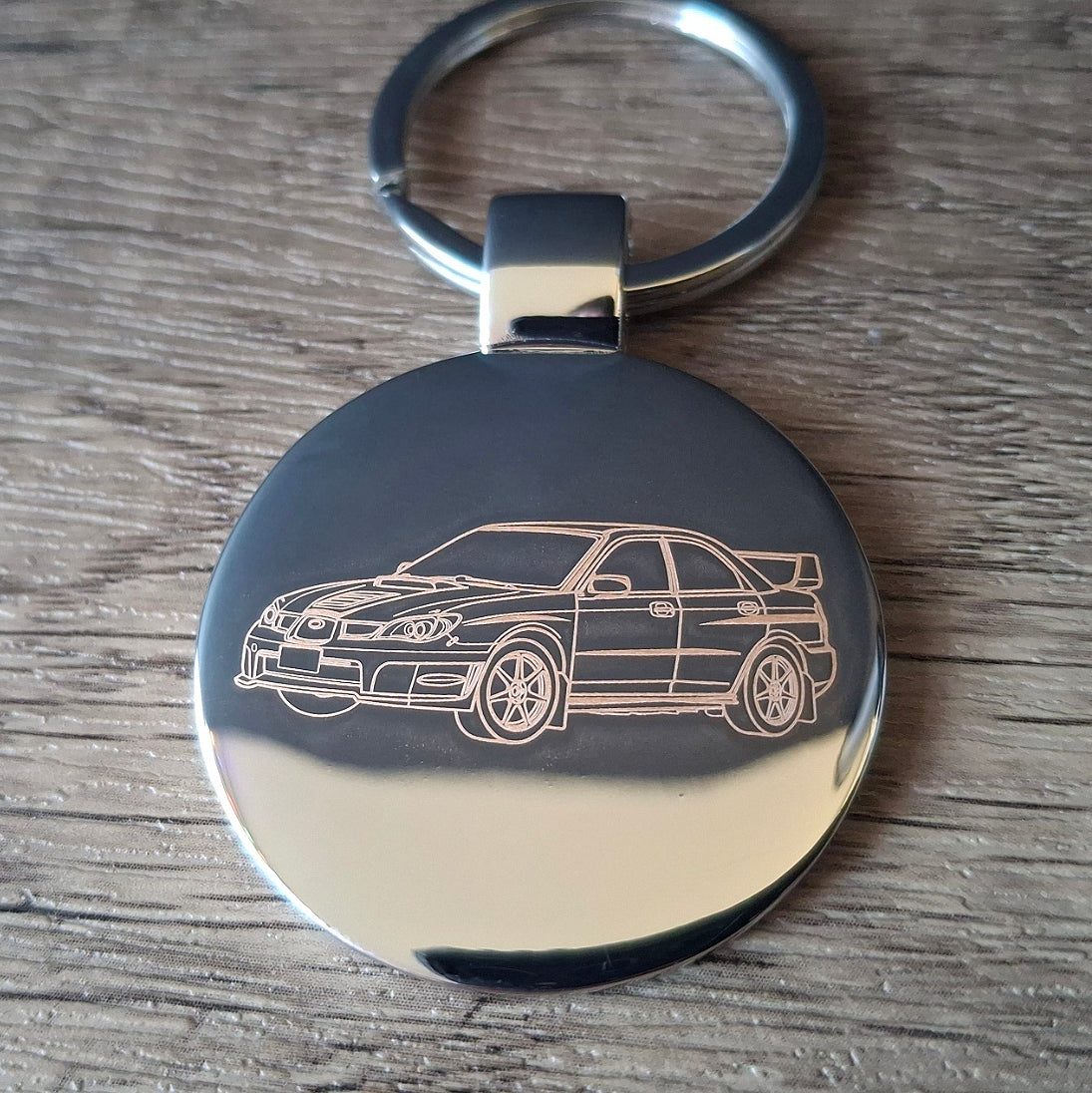 WRX Impreza car round keyring