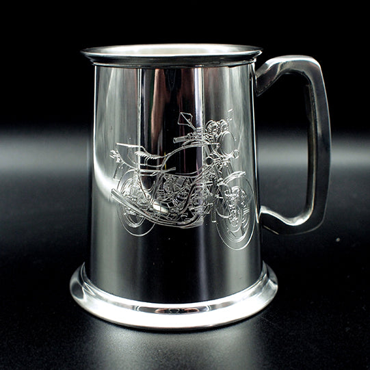 Suz 900SD Motorcycle Engraved on Pewter Tankard