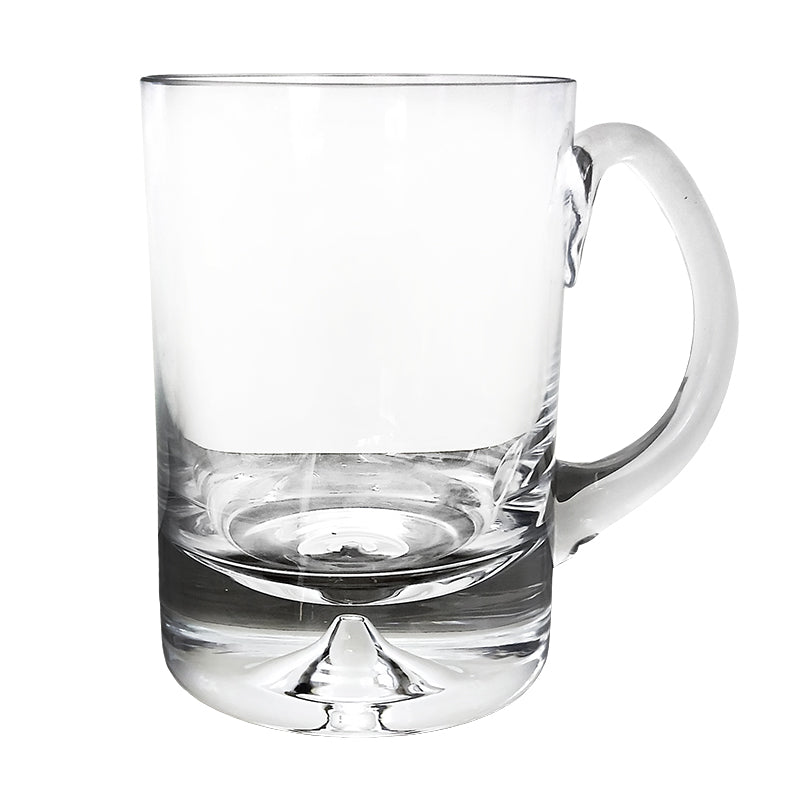Hand Made Dimple Base Krosno Glass Tankard