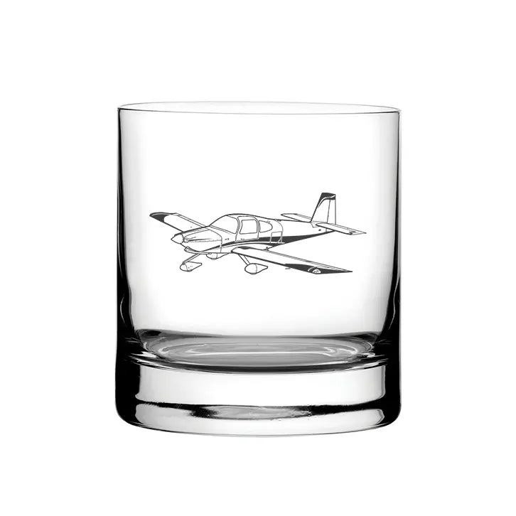 Vans RV10 Aircraft glass tumbler – digital engraving mockup / engraving preview
