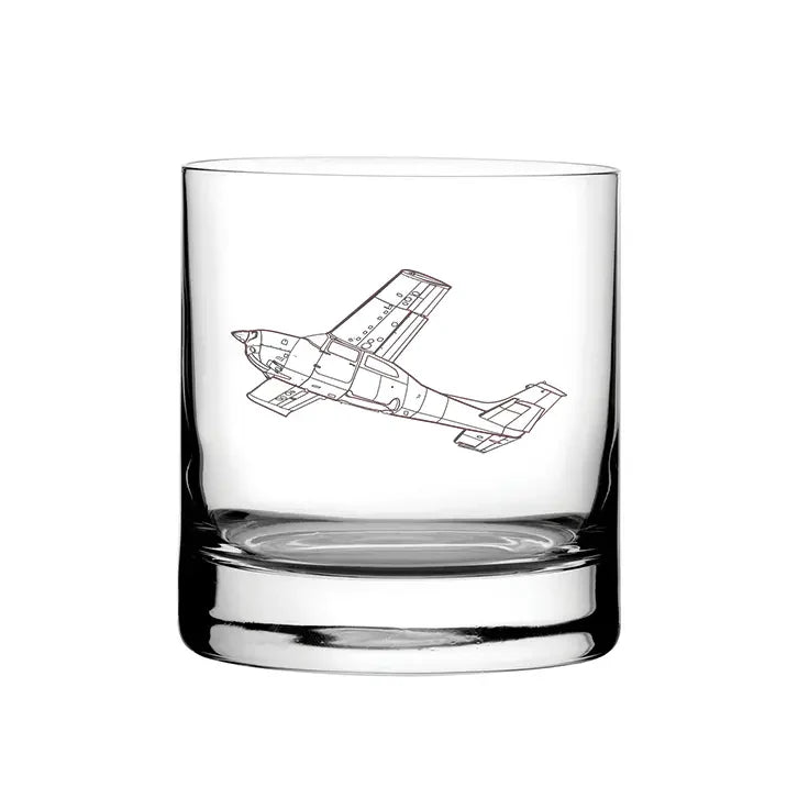 Cessna 210 Centurion Aircraft glass tumbler – digital engraving mockup / engraving preview
