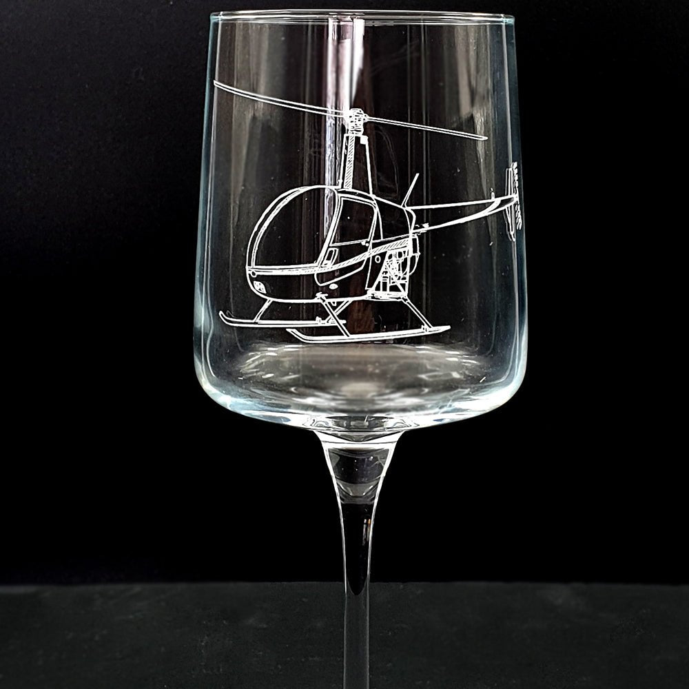 Glider Aircraft Helicopter Aviation Themed Wine Glass Selection | Giftware Engraved