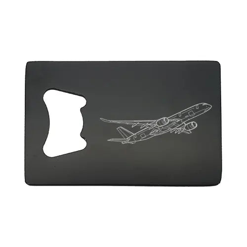 Airbus A350 Bottle opener – digital engraving mockup / engraving