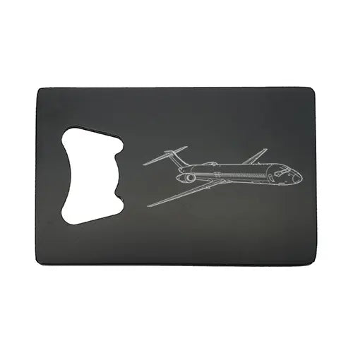 Boeing 717 aircraft Bottle opener – digital engraving mockup / engraving