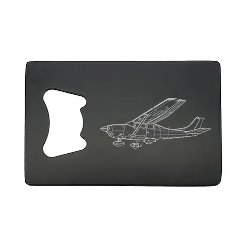 Cessna 206 aircraft Bottle opener – digital engraving mockup / engraving