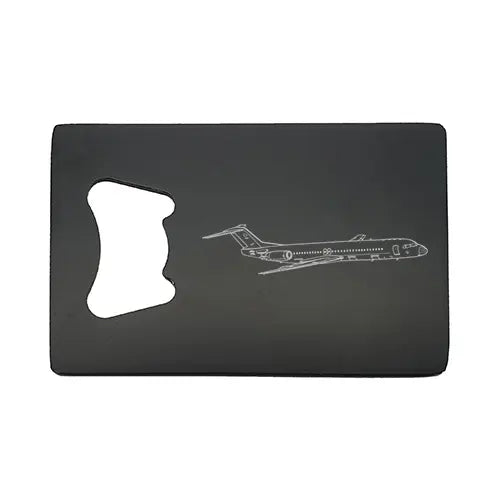 Fokker 100 aircraft Bottle opener – digital engraving mockup / engraving