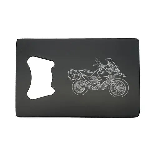 kaw klr650 motorcycle Bottle opener – digital engraving mockup / engraving preview