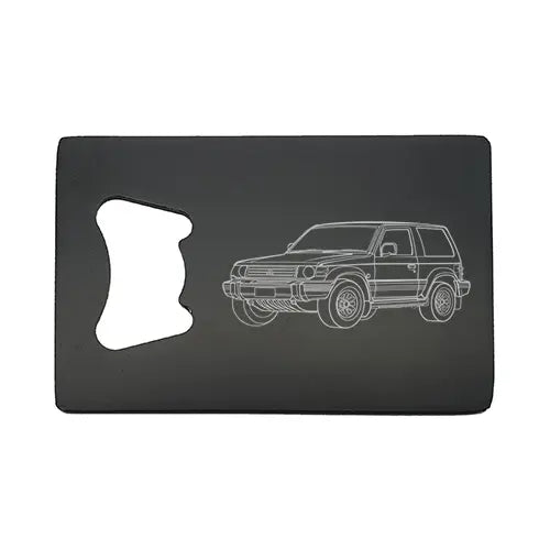 mitsu pajero Bottle opener – digital engraving mockup / engraving preview
