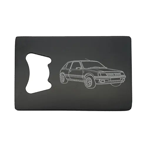 pug gti car Bottle opener – digital engraving mockup / engraving preview