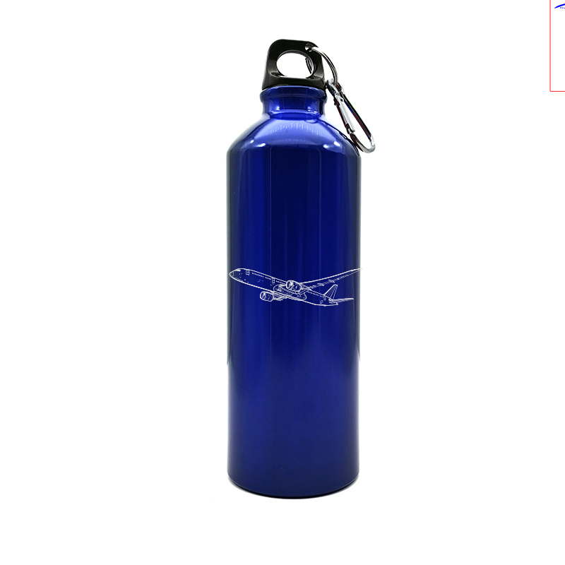 boeing 787 aircraft bottle digital engraving mockup / engraving preview