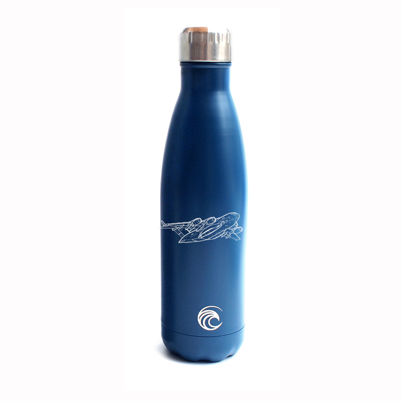 c17 globemaster aircraft bottle digital engraving mockup / engraving preview