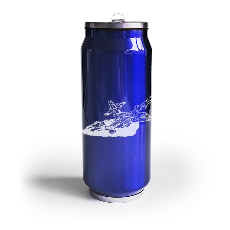 cl145 aerial fire fighter aircraft travel bottle digital engraving mockup / engraving preview