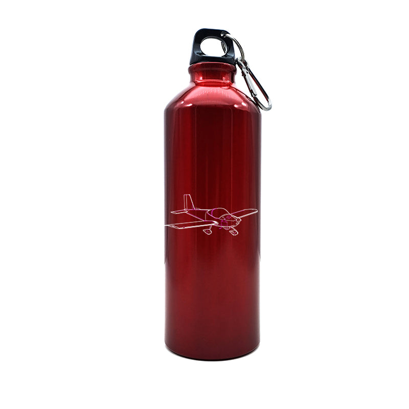 vans rv12 aircraft travel bottle digital engraving mockup / engraving preview