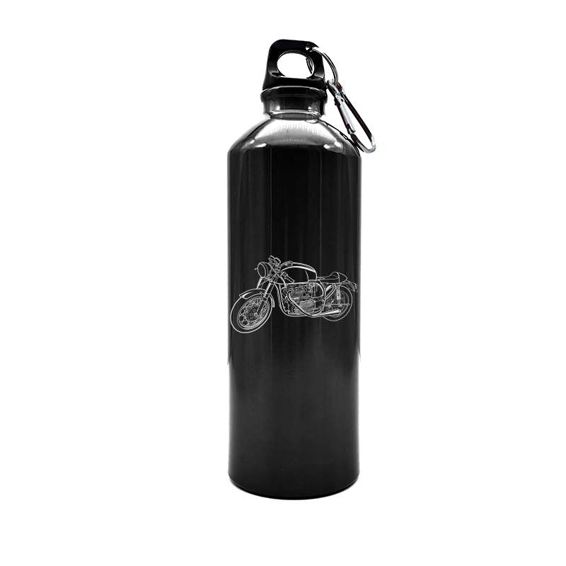 cafe racer motorcycle bottle digital engraving mockup / engraving preview