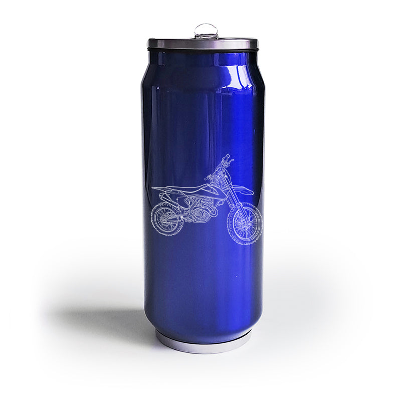 ktm sfx 350 motorcycle travel bottle digital engraving mockup / engraving preview