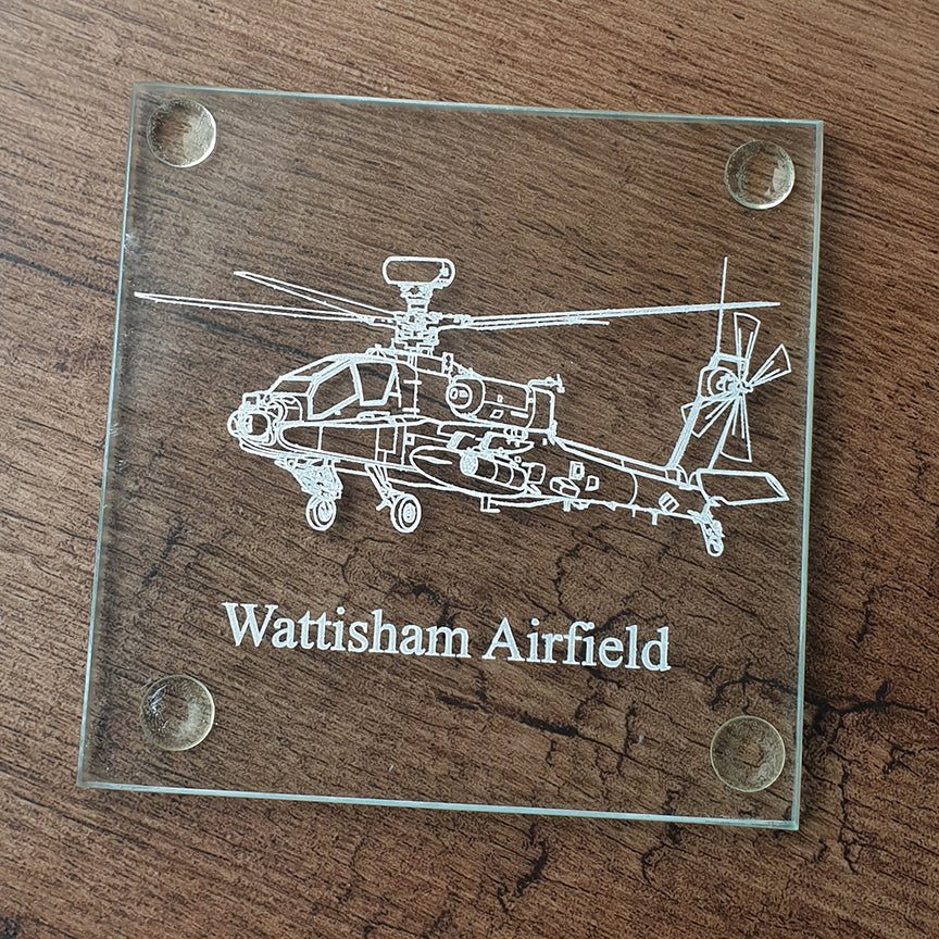 Glider, Aircraft Helicopter Aviation Themed Drinks Coaster Selection | Giftware Engraved