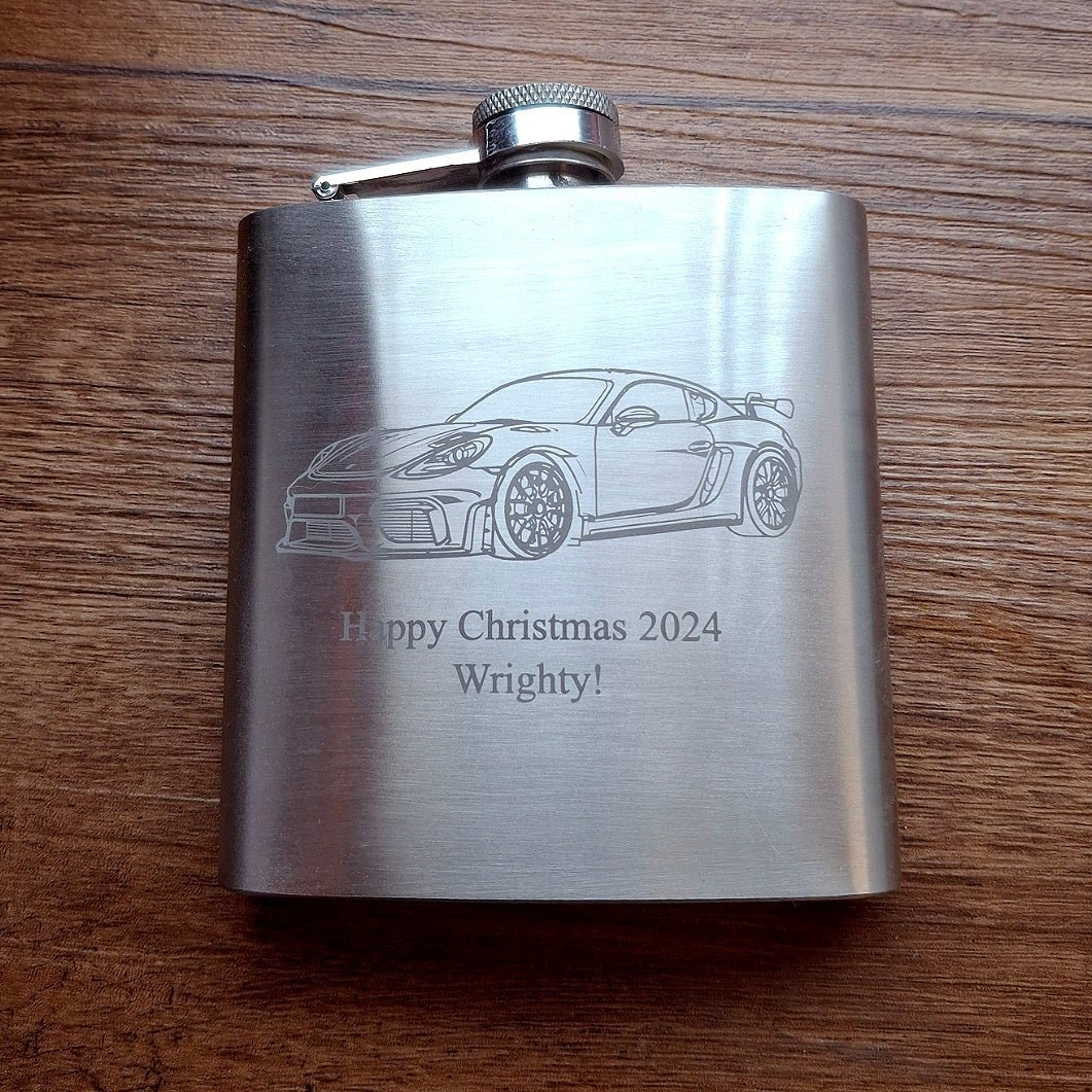 Car Truck Vehicle Themed Hip Flask Selection | Giftware Engraved
