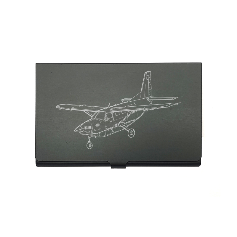 kodiak aircraft card holder digital engraving mockup / engraving preview