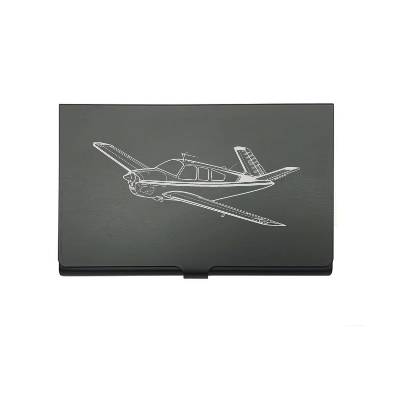 beecraft nanza aircraft card Holder digital engraving mockup / engraving preview