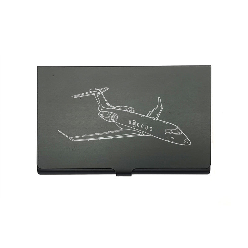 bombardier challenger 350 aircraft card Holder digital engraving mockup / engraving preview