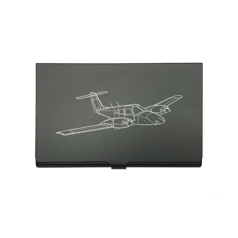 pa44 seminole aircraft card Holder digital engraving mockup / engraving preview