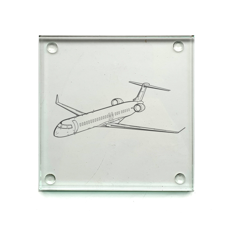 bombardier crj 700 aircraft drinks coaster digital engraving mockup / engraving preview