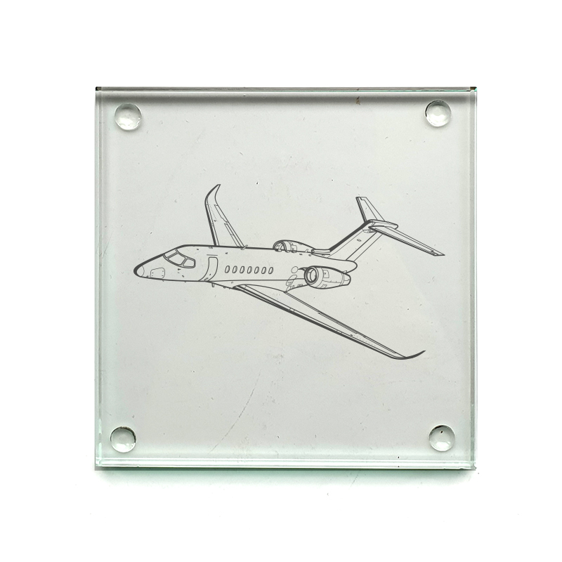 cessna 560 aircraft drinks coaster digital engraving mockup / engraving preview