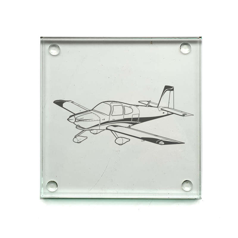 vans rv10 aircraft drinks coaster digital engraving mockup / engraving preview
