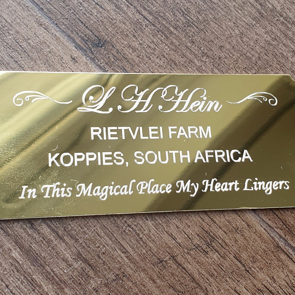 Engraved Aluminium Trophy Gift Plaque – 90 x 38mm | Giftware Engraved