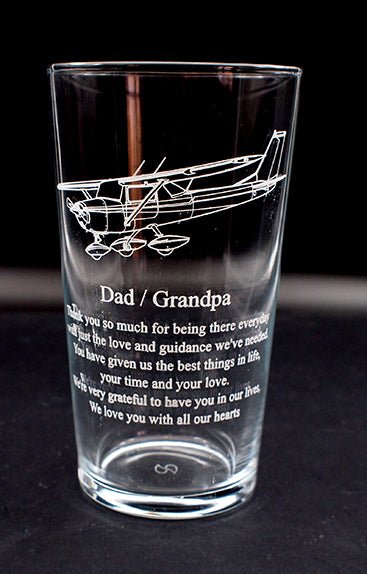 Glider Aircraft Helicopter Aviation Themed Beer Glass Tankard Selection - Giftware Engraved