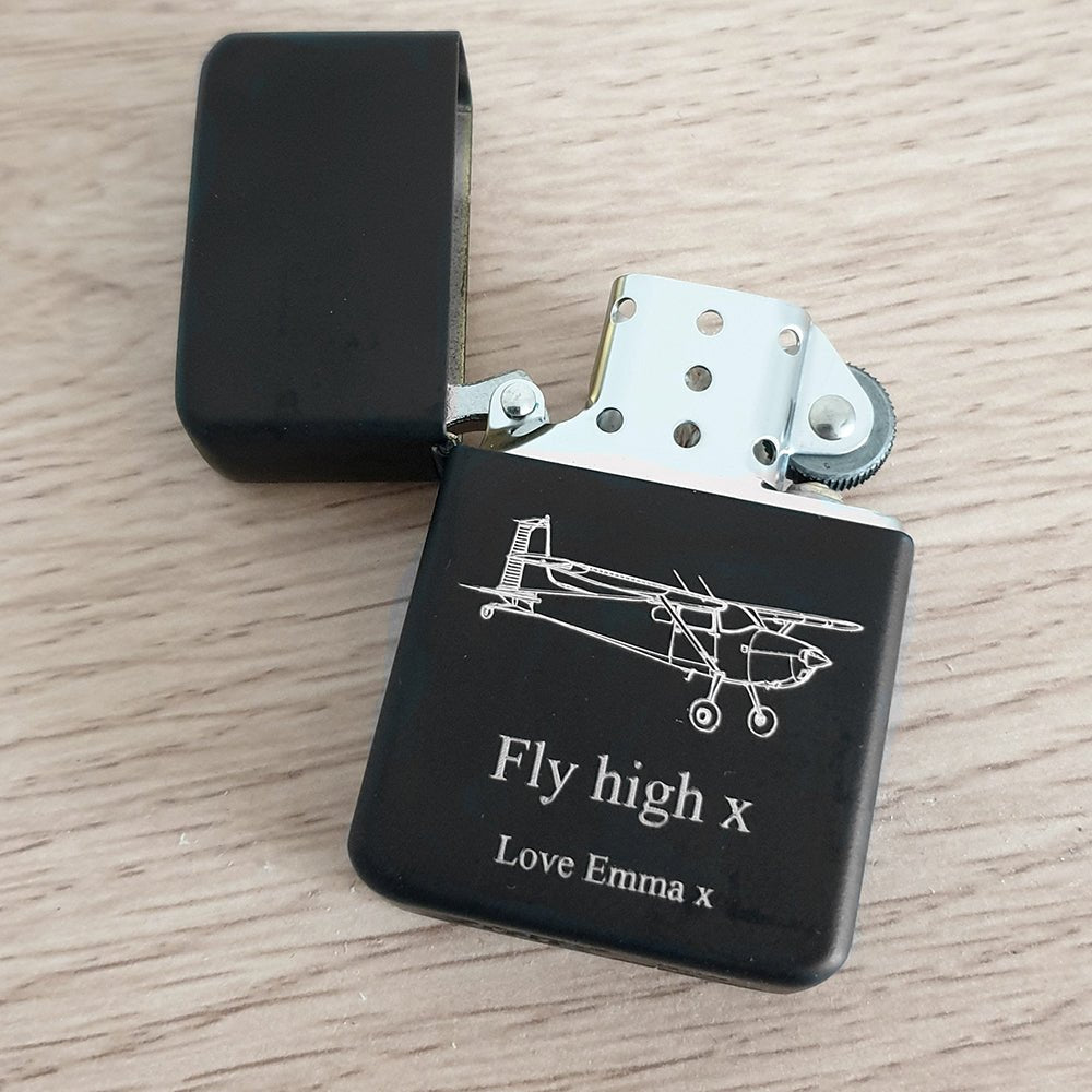 Glider Aircraft Helicopter Aviation Themed Cigarette Lighter Selection | Giftware Engraved