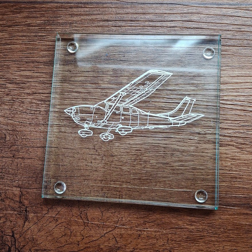 Glider, Aircraft Helicopter Aviation Themed Drinks Coaster Selection | Giftware Engraved