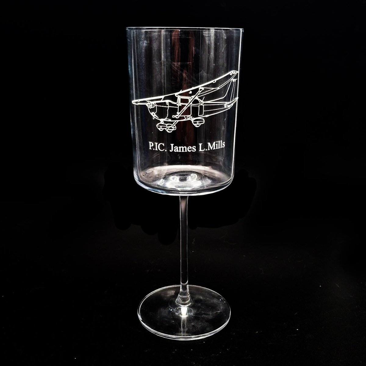 Glider Aircraft Helicopter Aviation Themed Wine Glass Selection - Giftware Engraved