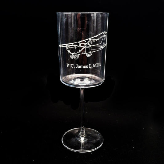 Glider Aircraft Helicopter Aviation Themed Wine Glass Selection | Giftware Engraved