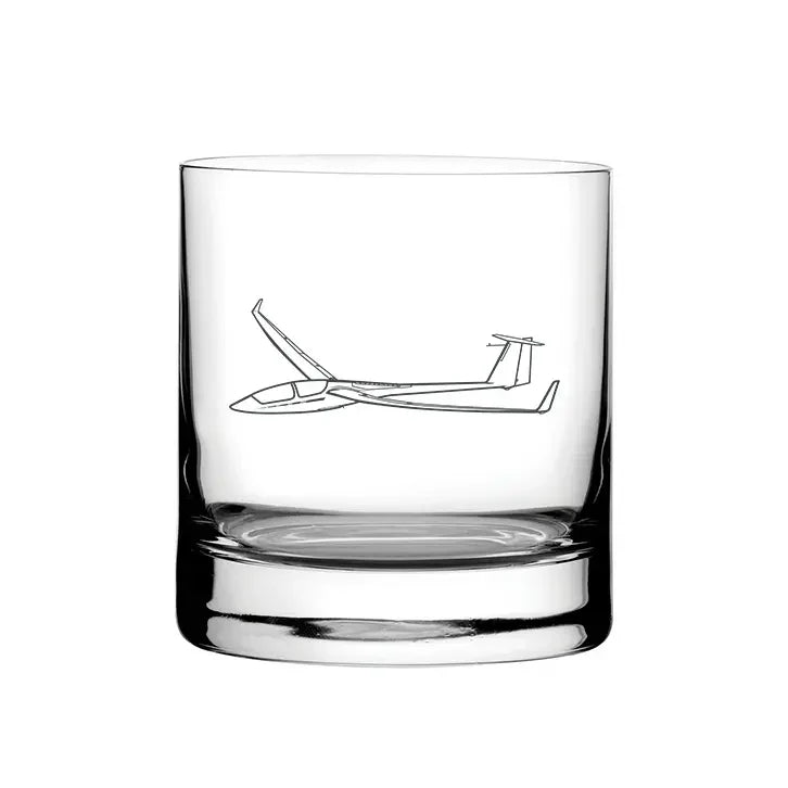 ASH 25 Glider glass tumbler – digital engraving mockup / engraving preview