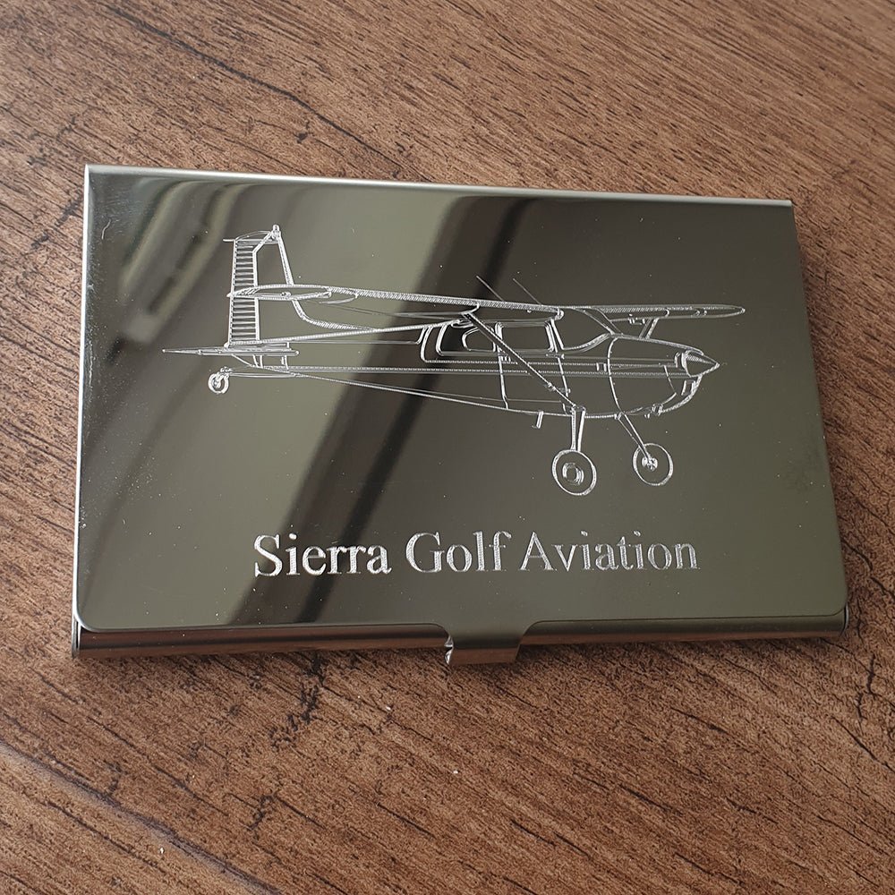Gliders, Aircraft and Helicopter Aviation Themed Business Card Holder and Wallet Selection | Giftware Engraved