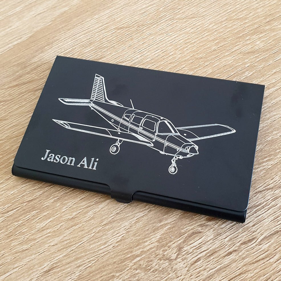 Gliders, Aircraft and Helicopter Aviation Themed Business Card Holder and Wallet Selection | Giftware Engraved